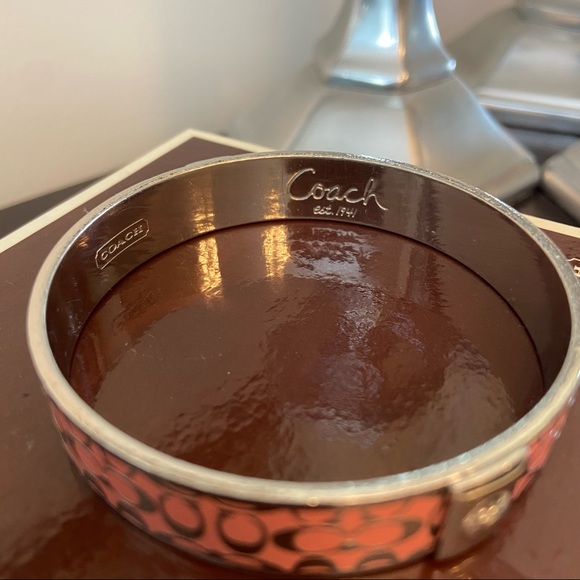 Coach Bangle Bracelet Pink & Silver - Picture 6 of 7